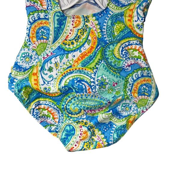 Lauren Ralph Lauren Women's Paisley Print Swimsuit. Size 12 - Picture 6 of 11